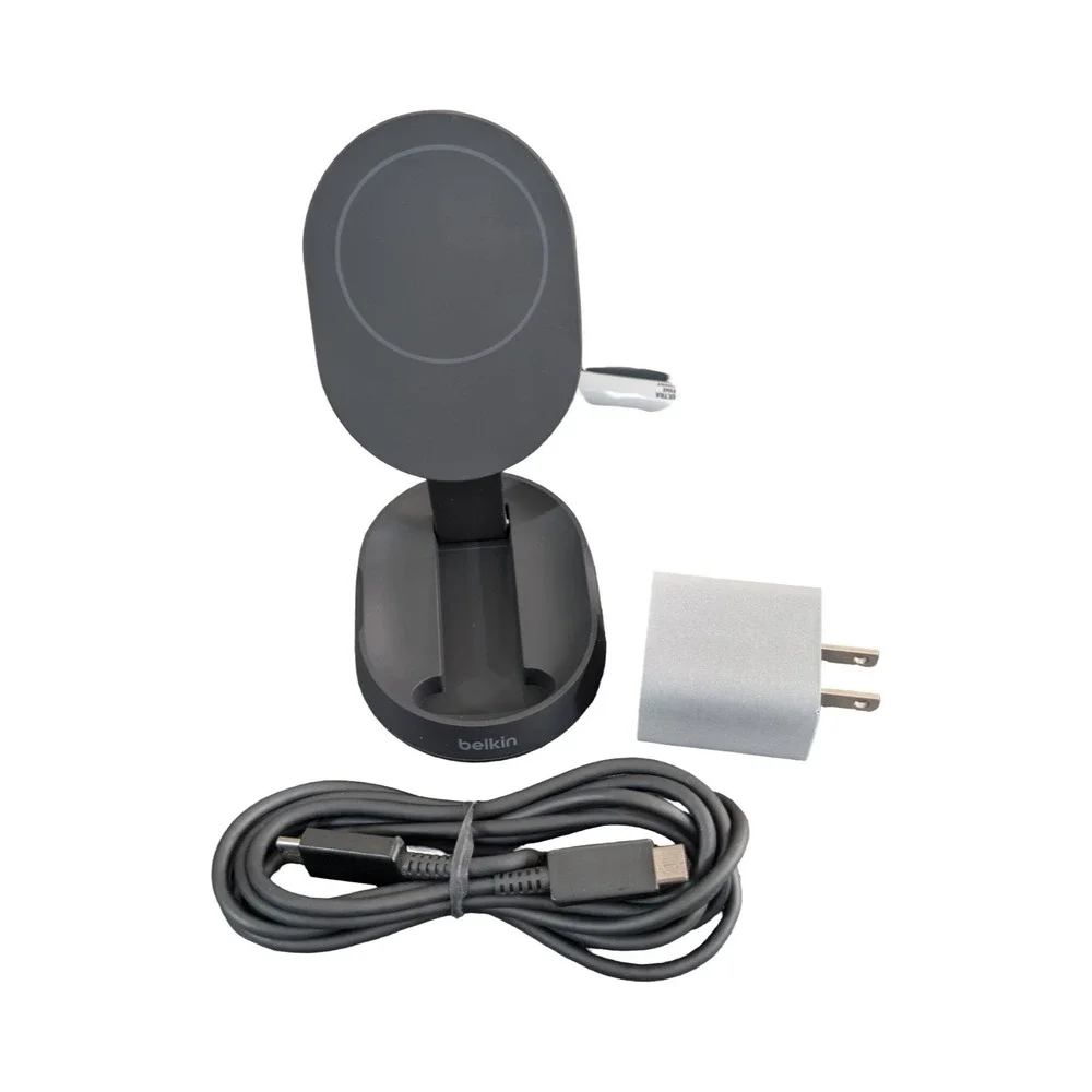 Mm6U Belkin BoostCharge Pro QI2 15W Magnetic Wireless Charging Stand Black USED*